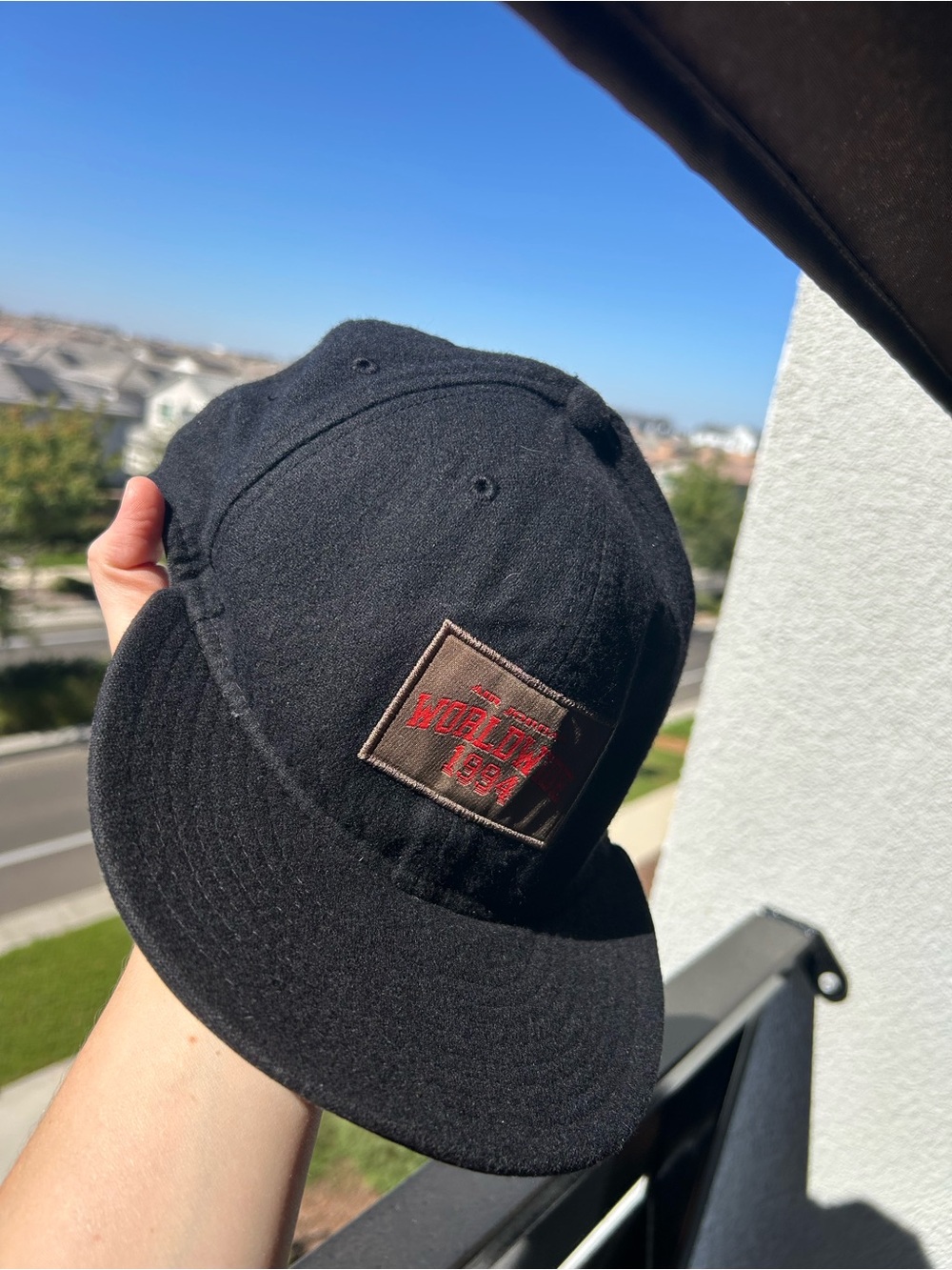 Nike Air Jordan Worldwide 1994 Wool Blend Snapback Hat Cap Black Brown OSFM